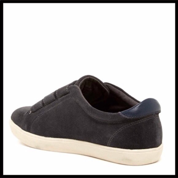 ZIGI SOHO CHARCOAL SUEDE LACELESS SNEAKERS A3C - Picture 5 of 8